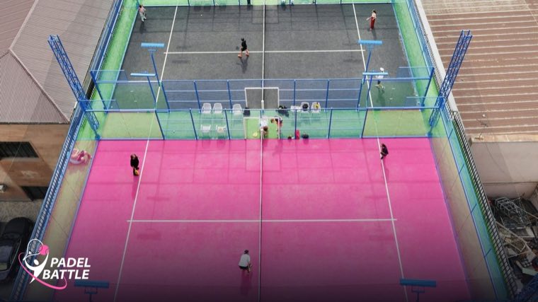 Paddle Battle Club — the courts the system runs on. Court load is the input the content plan is built from.